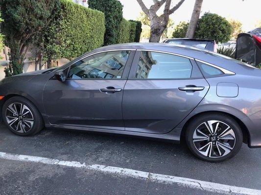 My car is now very glossy, without any stain due to wood sap.