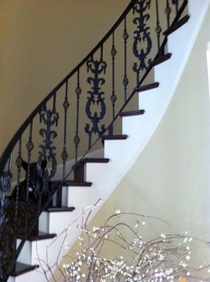 Interior Handrails in Austin Texas, By Gonzales Ironworks www.gonzalesironworks.com  512-835-1304