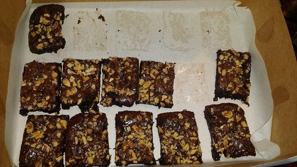 Brownie tray (partially eaten)  feeding 16 $12.91