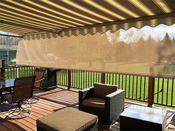 Retractable Awning with Drop Screen