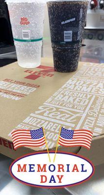 Large Pizza - Cheese & Big Gulps Memorial Day Special