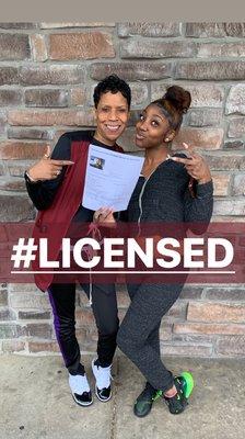 She passed her Licensing Exam! She is officially a LICENSED COSMETOLOGIST! You can be too! Call us to find out more (301)459-2509.