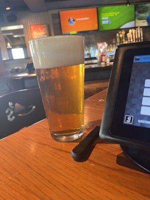 New bartender has a little issue with the head on her beers, three like this