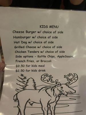 Kids Menu