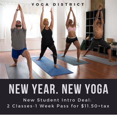 New Student Intro Pass: 2 Classes 1 Week for $11.50 + tax  Buy online or in studio