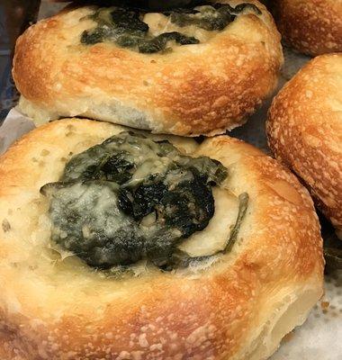 Spinach and Swiss Cheese Bagel