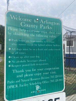 Sign @ Entrance to Quincy Park