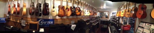 This was the acoustic room that was packed with all used guitars.