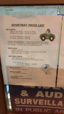 Price list