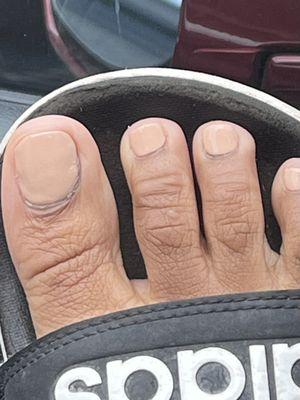 Pedicure end result