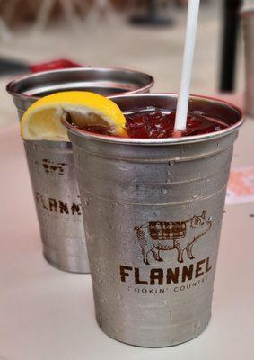 Blackberry Arnold Palmer (Made with their blackberry lemonade)