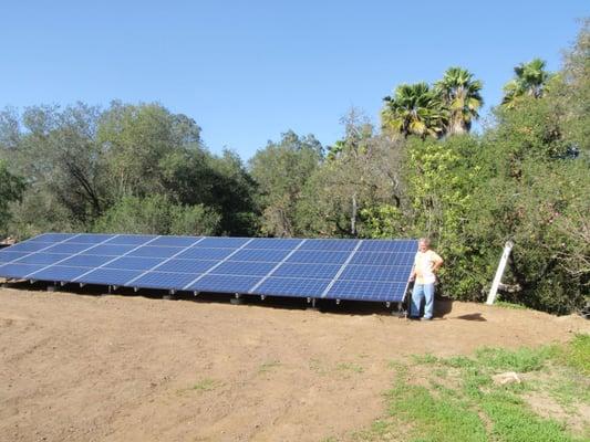 Solar system installed in Fallbrook, CA. Another example of fine workmanship and happy client)))