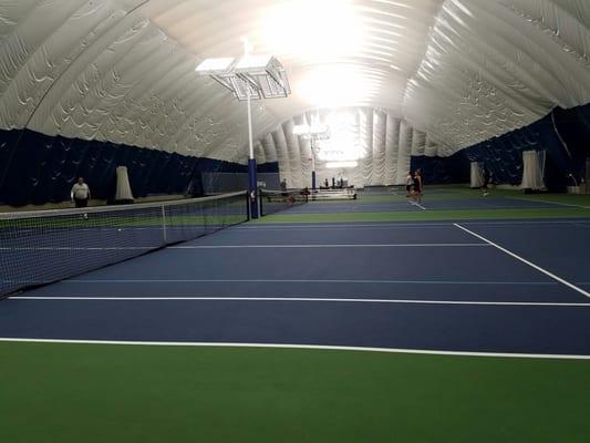 Indoor bubble courts