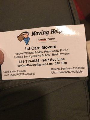 1st Care Movers