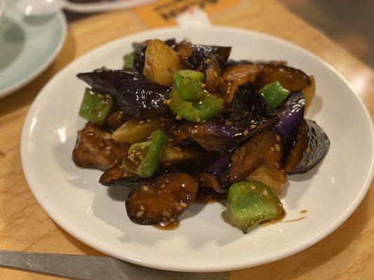 Stir Fried Potato, Eggplant, and Green Pepper