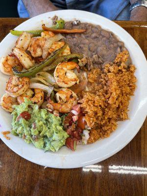 Shrimp fajitas