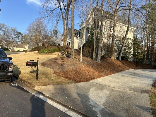 Pine Straw and Sod Installation