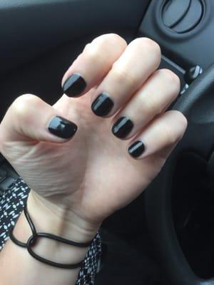 Black gel manicure ~ $28.00