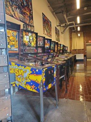 The 1st floor of pinball games