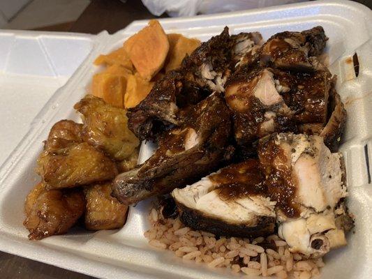 Large Mixed Jerk Chicken Dinner