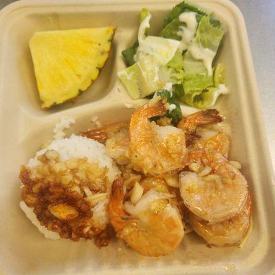 Garlic butter shrimp plates