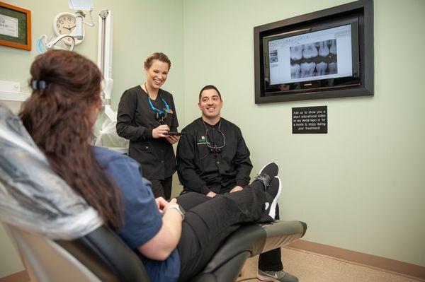 Dr. Garcia makes sure to show patients what he sees on X-rays to co-diagnose.