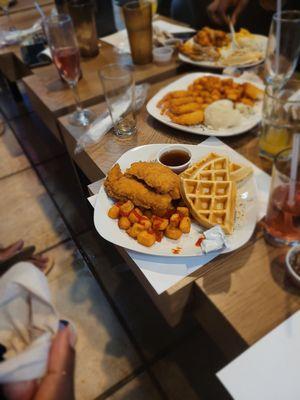 Chicken and Waffles with tenders