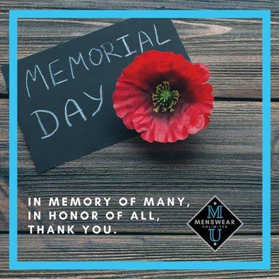 Have a safe Memorial Day!