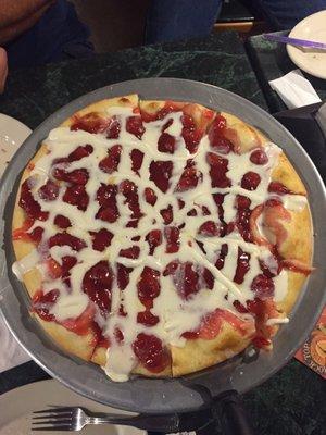 Cherry dessert pizza at Vic's Primo Pizza in Punta Gorda!!!!!  O m g