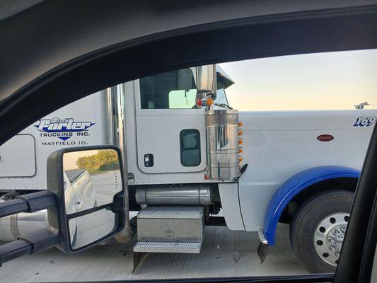 Apparently they just park and reset wherever they want, even on private property.    There is literally a truck stop across the street.