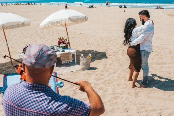 Marriage proposal on Santa Monica beach... she said Yes!