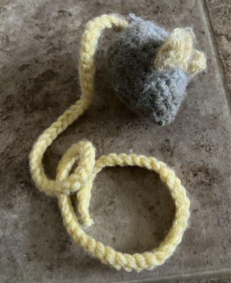 Crocheted cat nip toy that my cats love