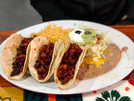 Tacos Al Pastor (but didn't come with pineapple)