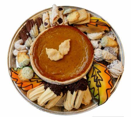 Thanksgiving Cookie Tray and Apple pie combo