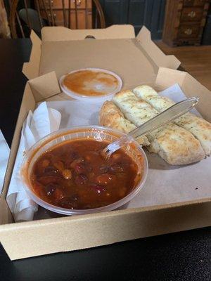 Chili and fresh bread!