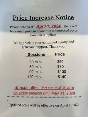 Pricing increase 4/1/2024 :(