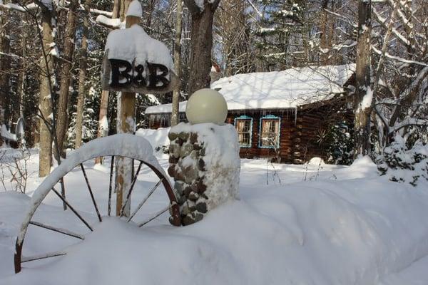 Our cabin during the winter :)