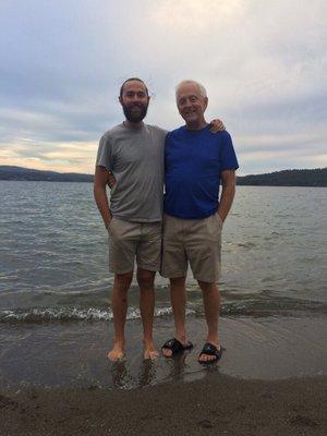 Robert and Luke (our two owners) enjoying some lake time :-)