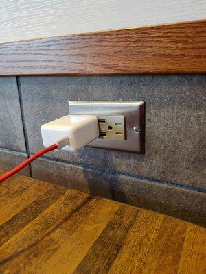 Plugs at every table