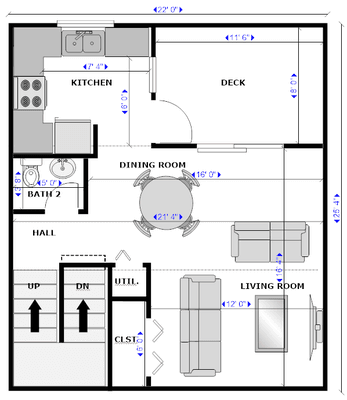 Floor Plan Option 0B- 400+ sq. ft.