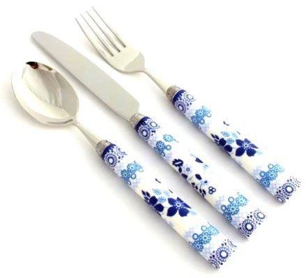 Stainless Steel with Polish Pottery handles