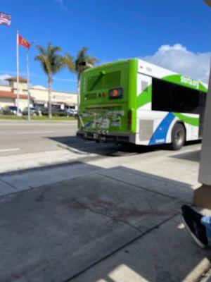 Buses have Bine racks front and rear of each bus