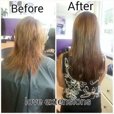 I love extensions because they can change how you feel about yourself. The transformation is amazing.