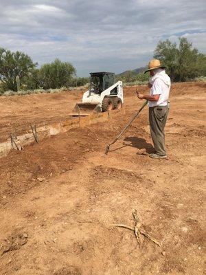 Setting concrete forms