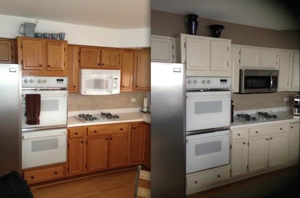 Kitchen before and after.