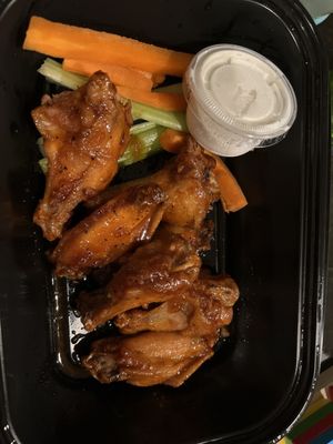 Don't order take out from this place, $16 for 7 wings. This place is an absolute joke-  Stay away- repeat Stay away