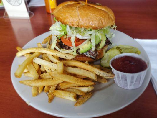 Bacon avocado cheeseburger