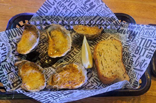 Grilled oysters