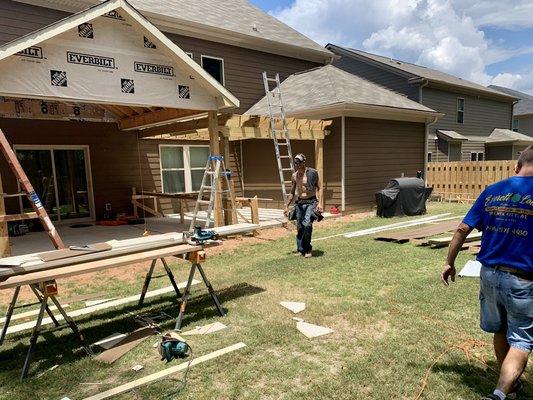 An outdoor kitchen & pergola in Smiths Station, AL