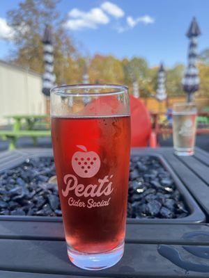 Loved our experience in the beer garden, enjoying The Apothecary in front, The Petal Pusher is on the right!